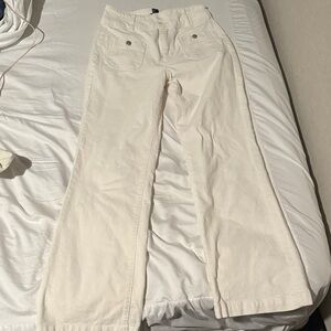 Forever 21 Cream Flare & Wide Leg Jeans